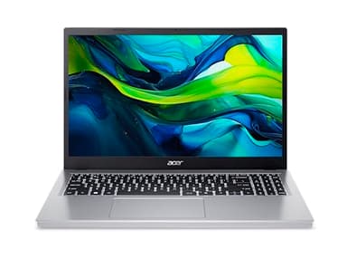 ACER Aspire Go 15 AG15-32P-37MG, 15,6 Zoll Full HD LCD Laptop (Intel Core 3-N355, 8 GB RAM, 512 GB SSD, Intel Graphics, Windows 11 Home), Silber, französische AZERTY-Tastatur