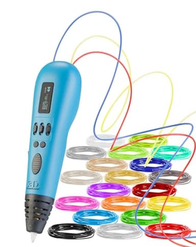 FreeSculpt 3D Pen: 3D-Drucker-Stift, Multi-Filament-System, Farbauswahl, 20 PLA-Filamente (Stift Erwachsene, Kunstwerke, Malen)