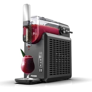 2L Slush Maschine für zu Hause, 5-in-1 Slushie Maschine mit 5 Einstellungen für Slush, Cocktail, Frappé, Milchshake, Wein, Kommerziell Eiswürfelmaschine, Quickfreeze-Technology, 24 Stunden