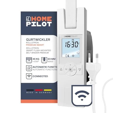 Home Pilot - Gurtwickler Premium smart, Rollladenantrieb kompatibel mit Gateway premium zur smarten App-Steuerung. Nachrüstung | Automatikfunktionen | Sprachsteuerung - 10182345