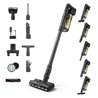 Philips SpeedPro Max Akku-Staubsauger 7000 Series, Hellgelb, 3-stufige Filterung, Hart- und Weichböden, Lithium-Ionen-Akku, 25,2V, TriActive Smart LED-Düse, Kabellos, 1,7 kg, 0,6L