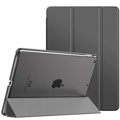 MoKo hülle Kompatibel mit Neu iPad 9. / 8. / 7. Generation (2021/2020/2019), Tablethülle mit Ständer Matt Rückseite Auto Schlaf/Aufwach Funktion für iPad 10,2 Zoll, Space Grau