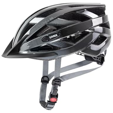 uvex air Wing - Leichter Fahrradhelm für Damen und Herren - individuelle Größenanpassung - Grey-Black - 56-60 cm