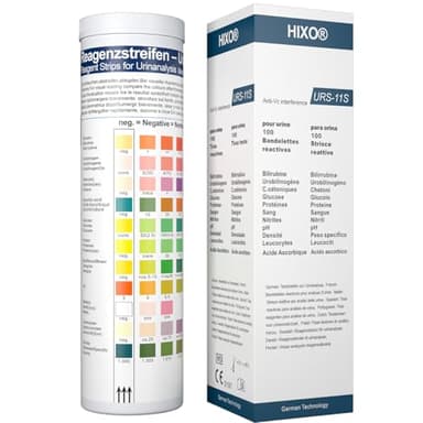 100x Urinstreifen mit 11 Indikatoren Gesundheitstest für Zuhause & Professionell Urin Teststreifen – Urinanalysestreifen Selbsttest | Ketone Glucose pH-Wert