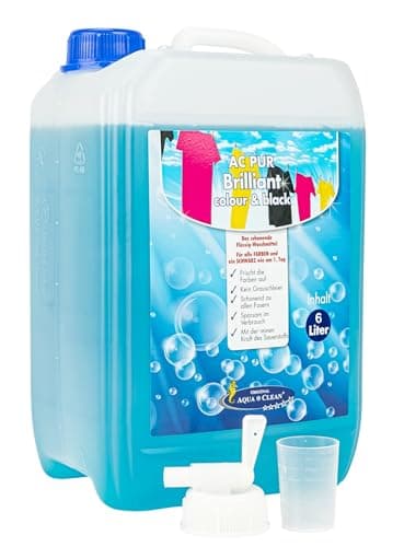 AQUA CLEAN PUR Brilliant Colour & Black Flüssigwaschmittel 6l für bunt, schwarz und weiße Wäsche
