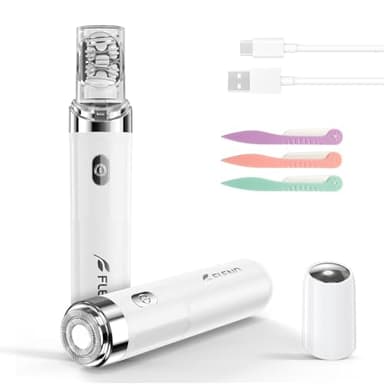 Epilierer für Frauen, 2 in 1 Gesichtshaarentferner für Frauen, 2 Ersatzköpfe Elektrischer Gesichtsrasierer Damen mit LED-Licht, Haarentfernungsgerät für Gesicht, Achselhöhle, Bein