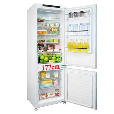 Einbaukühlschrank mit gefrierfach 177 cm hoch , 【Total NoFrost PLUS】, kühl gefrierkombination einbau 178 kühlschrank | 236L (168L/68L) | Energieeffizient | 5 hat ,5 Schubladen| Leise |Türs Wechselbar