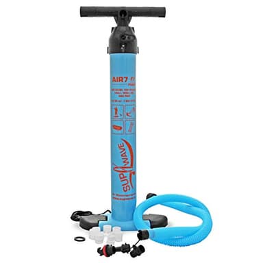 SUPwave® Air 7-FX SUP Hand Pumpe mit Manometer, Hochdruck Doppelhub Pumpe, Luftpumpe, SUP Kite Schlauchboot Luftmatratze Doppelkolben Hub High
