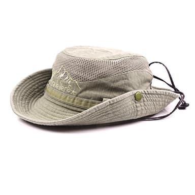 KeepSa Baumwolle Sonnenhut Herren Sommerhut UV Schutz Wanderhut Fischerhut Trekking Faltbar SafariHut mit Kinnband Outdoor Buschhut Hiking Bucket Hat