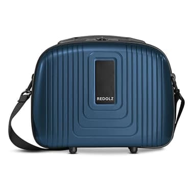REDOLZ Hartschalen Handgepäck Kosmetik-Koffer | Stabiles Beauty-Case mit Aufsteckfunktion |34 x 17 x 27 cm aus leichtem Polypropylen (Essentials 14)
