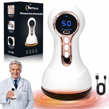 Vitaflow Lymphatic 2.0, Venopulse Neuropathie Fußmassagegerät, Vibrastone Geschenk Vatertag, Bein Massagegerät mit Wärmefunktion und Vibration, Fussmassagegerät(Weiß1.0)