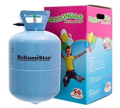 Helium Ballongas HeliumStar Einwegflasche für bis zu 50 Luftballons 25cm Ø o. 27 Folienballons 45cm Ø Geburtstag Party Hochzeit