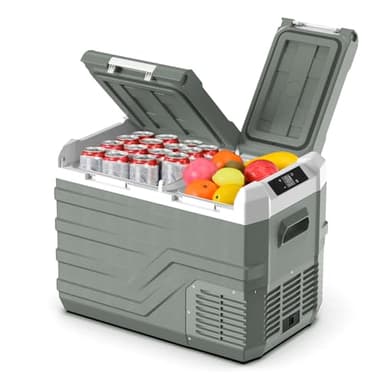 Alpicool 31L Kompressor Kühlbox Elektrisch, Zwei Zonen Kühlschrank Gefrierbox Tragbarer 12V 230V, Tragbarer Kühlbox für Auto, Camping, Angeln, Fahrten, Lkw, Boot, -20℃-20℃