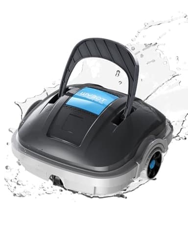 WYBOT Osprey 200 MAX Poolroboter Akku Kabellos Poolsauger Roboter,Poolreiniger 100 Mins Automatische Parken mit Dual-Antriebsmotoren für Flachem Boden Aufstellpools bis 80 m²(Dunkelgrau)