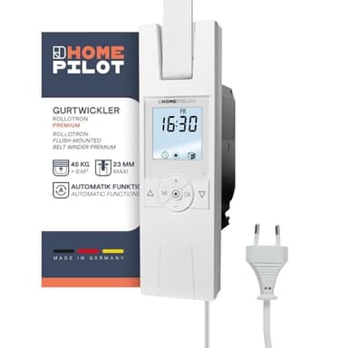 Home Pilot - Gurtwickler Premium Rollladenantrieb mit umfangr. Automatikfunktionen. Elektrischer Gurtwickler | Nachrüstung | Unterputz - 10172345