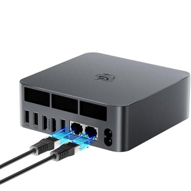 Beelink Mini PC EQR7, AMD Ryzen 5 7535U (6C/12T bis zu 4,55 GHz), 32GB LPDDR5 RAM, 1TB PCIe4.0 SSD, Mini Computer Windows 11 Pro, 4K-Dual-Display, integriertes Netzteil, Dual 1000M LAN/WiFi6/BT5.2