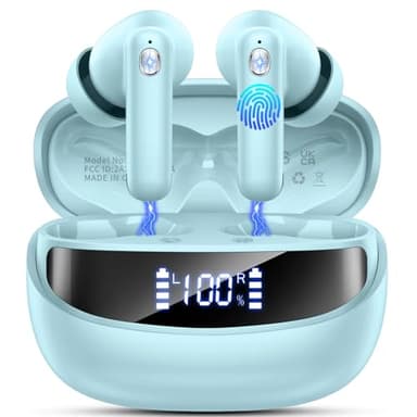 Nerunsa 2026 Bluetooth Kopfhörer, Kopfhörer Kabellos Bluetooth 5.4 HiFi Stereo, 50 Std Spielzeit In Ear Kopfhörer mit ENC Noise Cancelling Mics, Ohrhörer