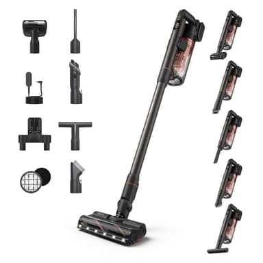 Philips Akkustaubsauger 7000 Series Pet, Überlegene Saugleistung, 80 Min. Laufzeit, Bodentypenerkennung, Anti-Haarverwicklung, LED-Düsen, Einfach zu entleerender Behälter (XC7065/01)