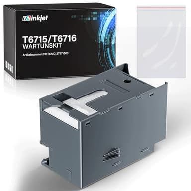 Osinkjet T6715 T6716 Wartungsbox Kompatibel für Workforce WF-4720 WF-4725 WF-4730 WF-C5210 WF-C5710 WF-C5790, Resttintenbehälter T6715 T6716 Wartungskasten, C13T671500 C13T671600