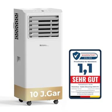 Mobile Klimaanlage 9000 BTU, Klimaanlage Mobil mit Abluftschlauch, Mobiles Klimagerät leise 55dB, mit Timer