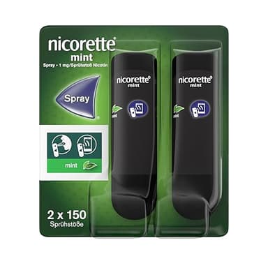 NICORETTE Spray mit mint Geschmack – Rauchen aufhören mit Nikotinspray – 1 Spray ersetzt bis zu 150 Zigaretten – zur Raucherentwöhnung - 1x2 Stk.