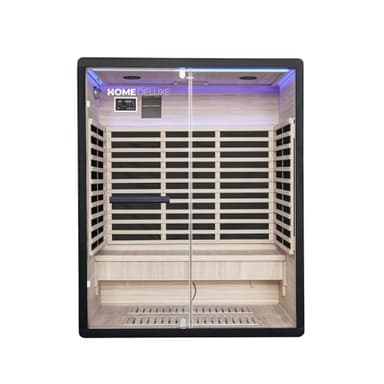 Home Deluxe Infrarotkabine NERO L – Schwarz, Hemlock (190 x 110 x 153 cm) | Luxuriöses Design & leichte Montage