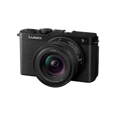 Panasonic Lumix DC-S9NE-K Spiegellose Vollformatkamera, Open Gate Vlogging, 24,2 MP, 6K/4K, 779-Punkt-PDAF, Bildstabilisierung, LUT, 180°-Flex.-Monitor, 5 GHz WLAN, Schwarz, mit Objektiv S-R1840E.