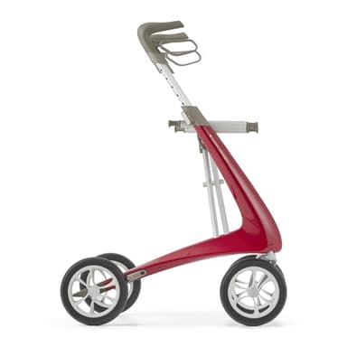 byACRE Carbon Ultralight Rollator - Welt leichtester Carbon Rollator - nur 4,8kg (Erdbeerrot, Komfort)