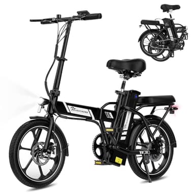 EVERCROSS EK5 Elektrofahrrad, 250W E Bike für Erwachsene, 36V Faltbares Elektrofahrräder Mountainbike, bis zu 25KM/H, Reichweite 35-60km, 16'' Reifen Elektrisches City Bike mit Verstellbarem Sitz