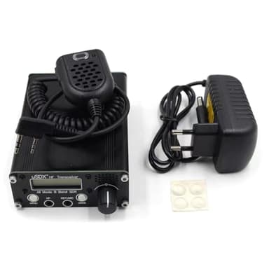 Qerwsdty USDR USDX+Plus V2 8-Band SDR-Transceiver HF SSB QRP LCD mit Display, Lautsprecher, Mikrofon, HF-Transceiver mit EU-Stecker, Einfache Installation, Einfach zu Bedienen