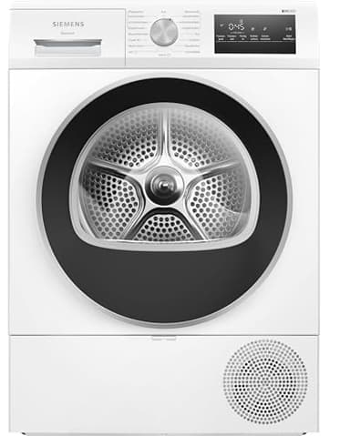 Siemens WT45HV0EM, iQ300, Wärmepumpen-Trockner, 8 kg, autoDry, super40-Programm, 63 dB, Touch LED-Display, softDry, Outdoor-Programm, easyClean-Filter, Kindersicherung, Weiß