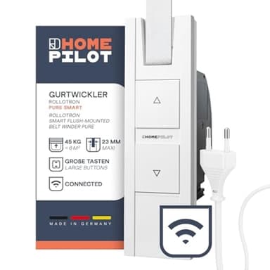 Home Pilot - Gurtwickler Pure smart, Rollladenantrieb kompatibel mit Gateway premium zur smarten App-Steuerung. Elektrischer Gurtwickler | Nachrüstung | Unterputz - 10122345