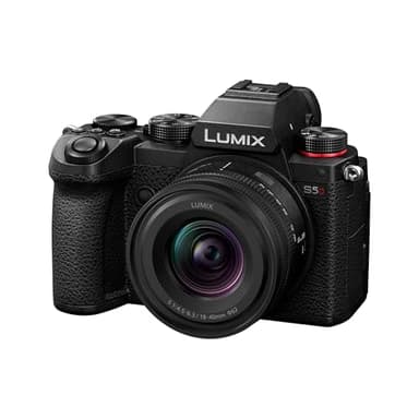 Panasonic Lumix S5D, Spiegellose Vollformatkamera, mit S-R1840E 18-40 mm Objektiv, L-Mount, 24,2 MP, 4K 60P Aufnahme, Live-View-Sucher, 180° -Flexibler-Monitor, WLAN, Bluetooth, Schwarz