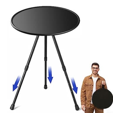 Ceboic Campingtisch Tragbarer Ultraleicht Klein Aluminium Einziehbare Campingtisch mit Tragetasche Höhe Verstellbare Gartentisch für Camping Garten Picknick Wandern Reisen