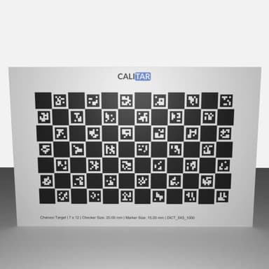 CALITAR Calibration Target | Board | Kamerakalibrierung | Checker Radon Circle Charuco | Referenztafel | Machine Vision (300 x 200 mm, Charuco - Medium Resolution)