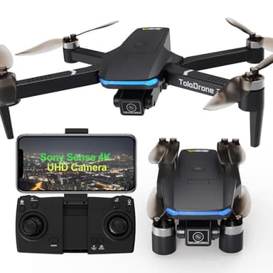 Toladrone Drohne mit Kamera 4K UHD für Erwachsene, GPS Drohnen mit Bürstenlosem Motor 5G FPV Übertragung Folge mir Autom Rückkehr, Drone für Einsteiger TD31GPS