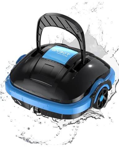WYBOT Osprey 200 Poolroboter Akku Kabellos Poolsauger Roboter mit Dual Antriebsmotoren,180μm Filtration,Automatische Parken Poolreiniger für Flachem Boden Aufstellpools bis 50 m²-Schwarz