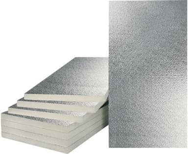 PIR/PUR Dämmplatten - 20mm Stärke, WLG 022, beidseitig alukaschiert – PU Hartschaum Isolierplatten für Fußboden/Estrich, druckfest 120 kPa, 120x60 cm - Für 18m² Fläche