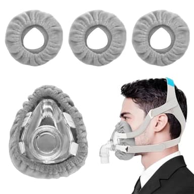 JEYORZY 3Stück CPAP-Maskeneinlagen Nasenschutz-Maskeneinlage CPAP Masken Liner, Full Face CPAP Mask Liner, Vollgesichtsmasken-Einlagen, Wiederverwendbar Maskenabdeckung für CPAP-Atemtherapie-Benutzer