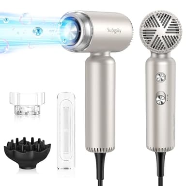 Supgaliy Mini Reisefön mit Diffusor 1500W Ionen Haartrockner – 290g Superleicht, Leise & Kinderfreundlich, 4 Temperaturstufen, 2 Gebläsestufen, 2 Stylingdüsen