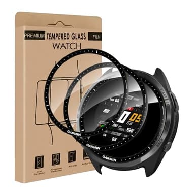 Carantee Schutzfolie für Panzerglas für Garmin Forerunner 965, 2 Stück Kratzfest Schutzglas, Wasserdicht, Sensitive Touch, Keine Blasen, Anti-Öl, HD Klarsicht Garmin Forerunner 965 Displayschutzfolie