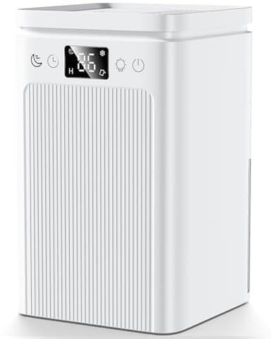 Luftentfeuchter Elektrisch 2.2L/77oz,Raumentfeuchter Tragbar Ultra Leise,Entfeuchter mit LED Display,2-12H Timer &7-Farben Licht,Automatischer Abschaltung,Dehumidifier for Home(weiß)