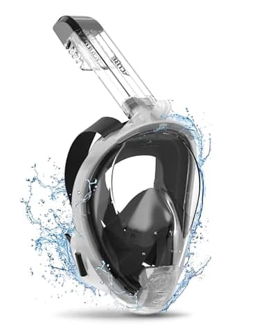 ACURE Schnorchelmaske für Erwachsene, SN04 Schnorchelmaske Vollmaske mit Abnehmbarer Kamerahalterung, Doppeltem Anti-Beschlag-Design, CO2 Sichere Tauchmaske für Erwachsene und Jugendliche