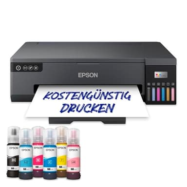 Epson EcoTank ET-18100 Tintentankdrucker | Fotodruck | 6-Farb-Tintensystem | WLAN | A3+| Druck auf CD/DVD & PVC-Ausweiskarten | Spezialmedienzufuhr bis A3+