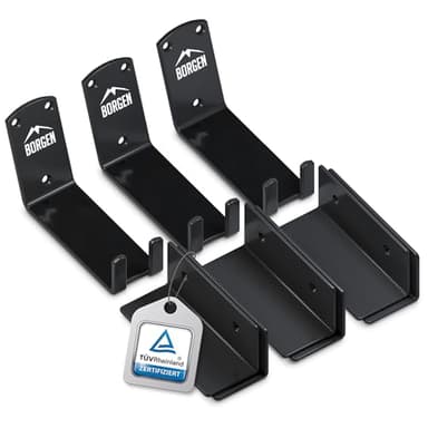 Borgen Fahrrad Wandhalterung mit 30 kg Tragkraft - 3er Set -Pedal Fahrradhalterung Wand für E-Bike, MTB und Rennrad