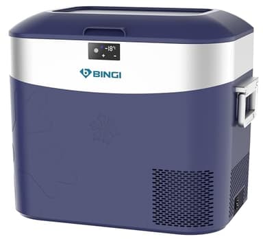 BINGI Kompressor Kühlbox 22L Tragbarer Auto Kühlschrank 12/24V DC und 230V AC Mini Gefrierschrank für Auto, LKW, Camping, Wohnmobil und Zuhause (15℃ bis -18℃)