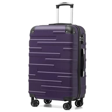 COOLIFE Hartschalen-Koffer Rollkoffer Reisekoffer Vergrößerbares Gepäck (Nur Großer Koffer Erweiterbar) ABS Material mit TSA-Schloss und 4 Rollen