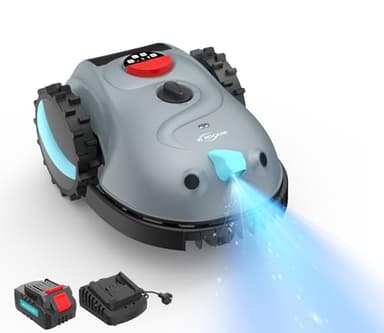 YARDCARE V100 Mähroboter ohne Begrenzungskabel, mit Vision Navigation, 150 Hinderniserkennung, Rasenroboter bis zu 150 m², Akku Rasenmäher Roboter mit Graskamm, Ersatzklingen