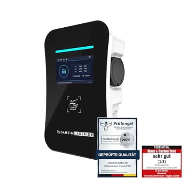 DAHEIM LADEN.DE Touch PRO Wallbox 11kW, ohne Ladekabel, mit App, MID-Stromzähler, PV-Überschussladen, Lastmanagement, RFID, 14a