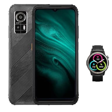 AGM H6 Ultradünnes Outdoor Handy Ohne Vertrag, Android Robust Smartphone 6.56" IPS HD+, 4GB+128GB mit 50MP+2MP Kamera, 4G Dual SIM IP68 /Fingerabdruck ID/NFC/GPS/3 Kartenslots